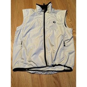 IQ Pearl Izumi~ Large White Black Zip Cycling Vest Mesh